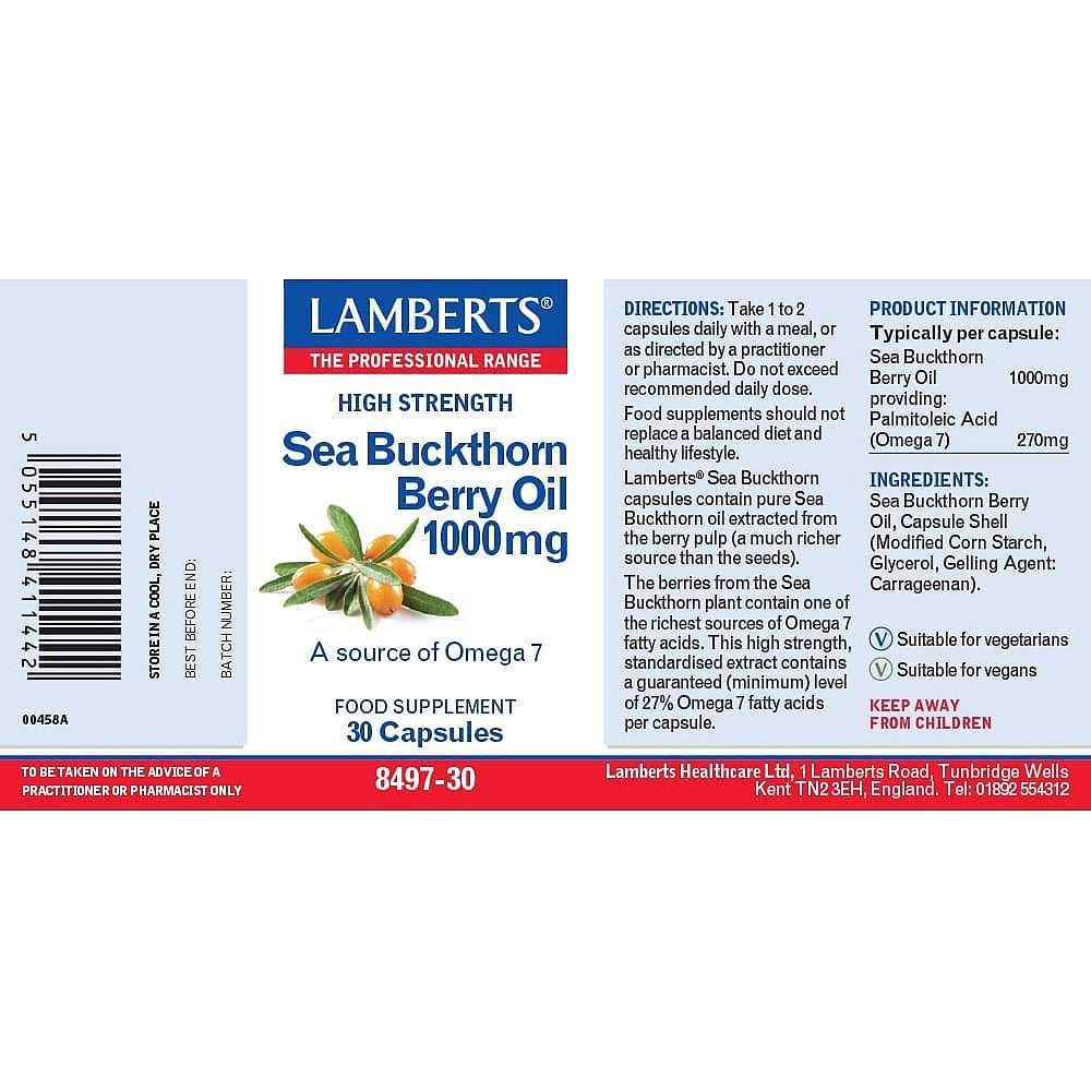Lamberts Sea Buckthorn Berry Oil 1000mg 30 capsules 3