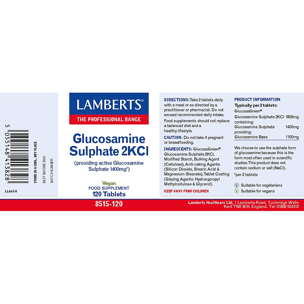 Lamberts Glucosamine Sulphate 2KCI 120 tablets 3