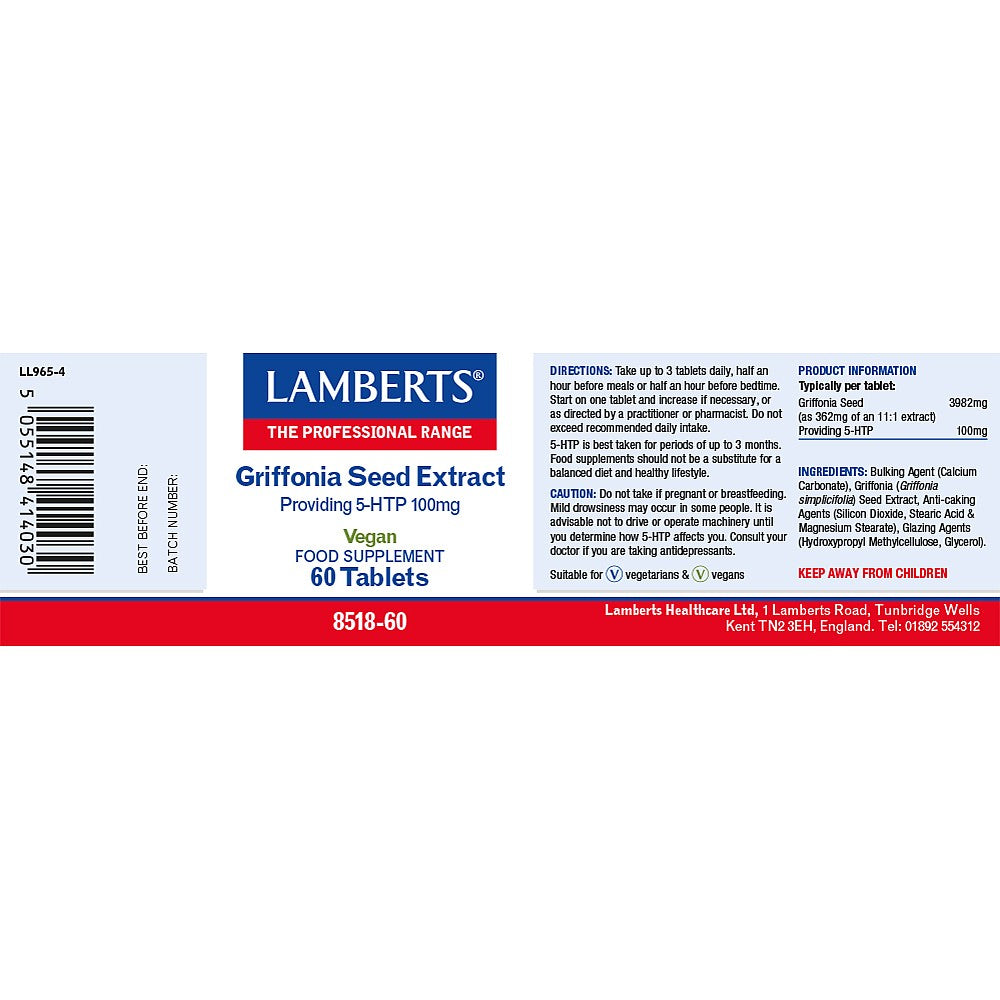 Lamberts Griffonia Seed Extract (5HTP 100mg) 3