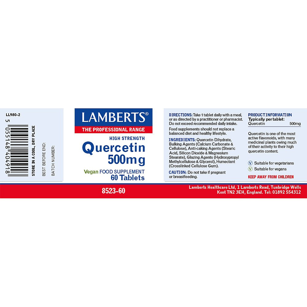 Lamberts Quercetin 500mg 60 tablets 3