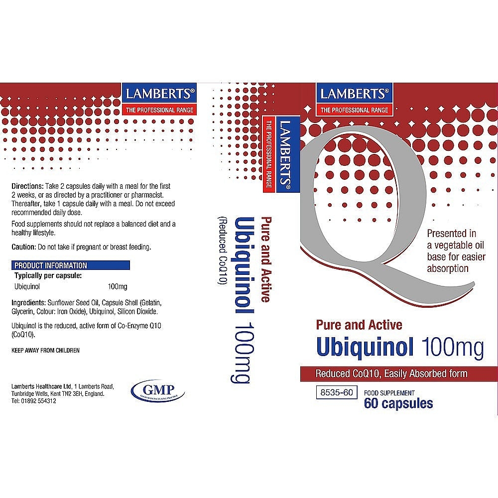 Lamberts Ubiquinol 100mg 60 capsules 6
