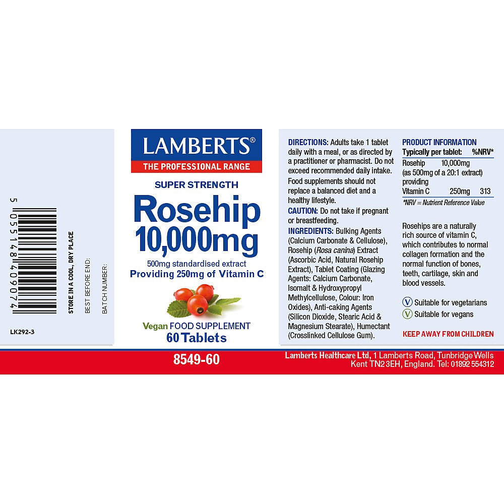 Lamberts Rosehip 10,000mg 60 tablets 3