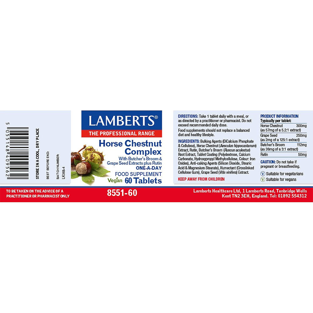 Lamberts Horse Chestnut Complex 60 tablets 3