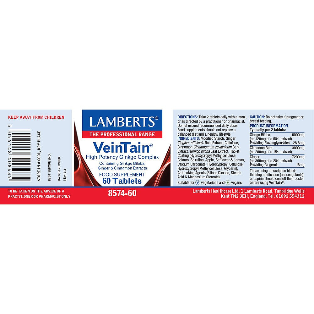 Lamberts VeinTain® 60 tablets 3