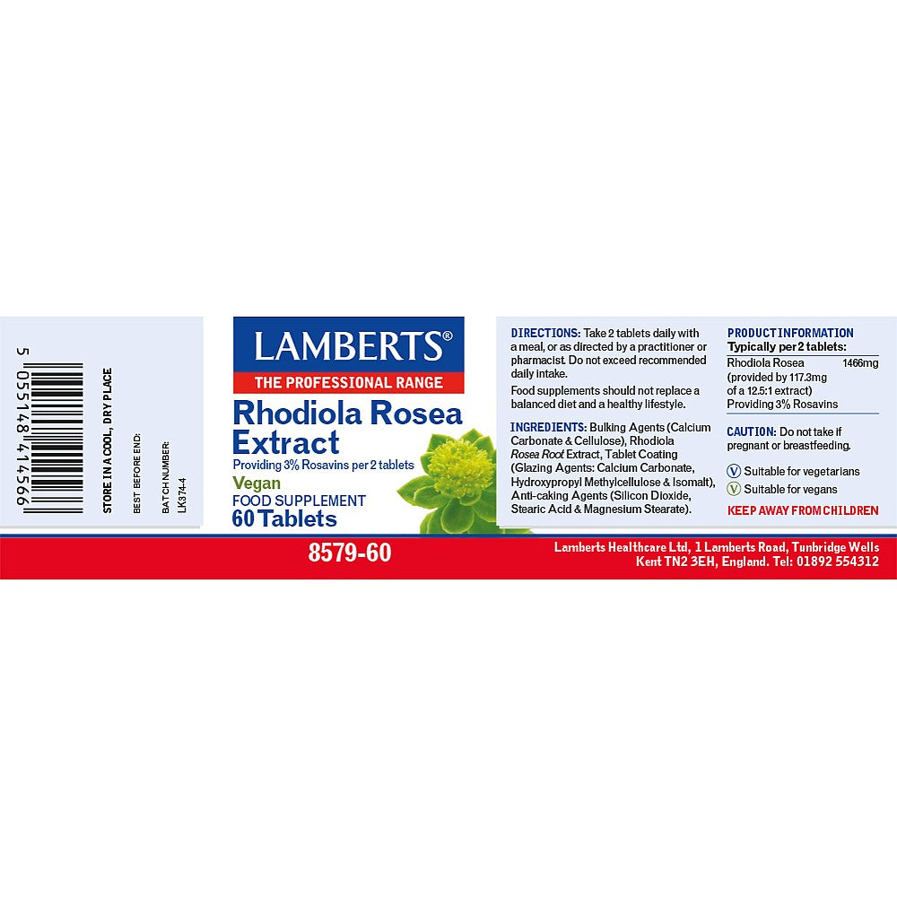 Lamberts Rhodiola Rosea Extract 60 tablets 3