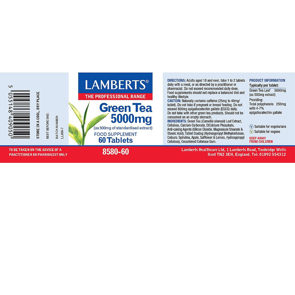 Lamberts Green Tea 5000mg 60 tablets 3
