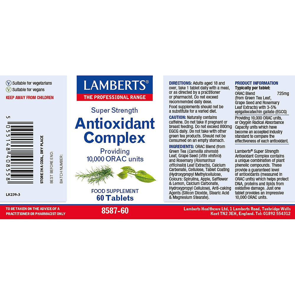 Lamberts Super Strength Antioxidant Complex 60 tablets 4