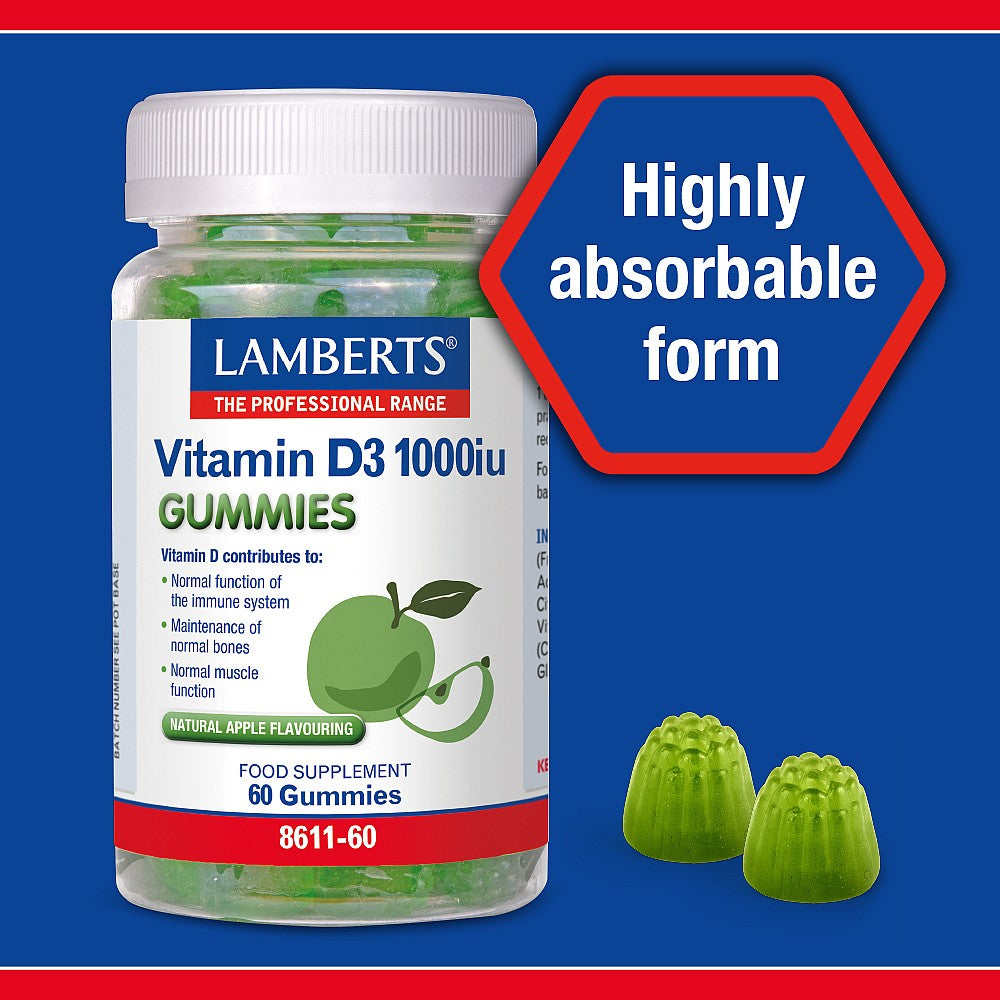 Lamberts Vitamin D3 Gummies 1000iu