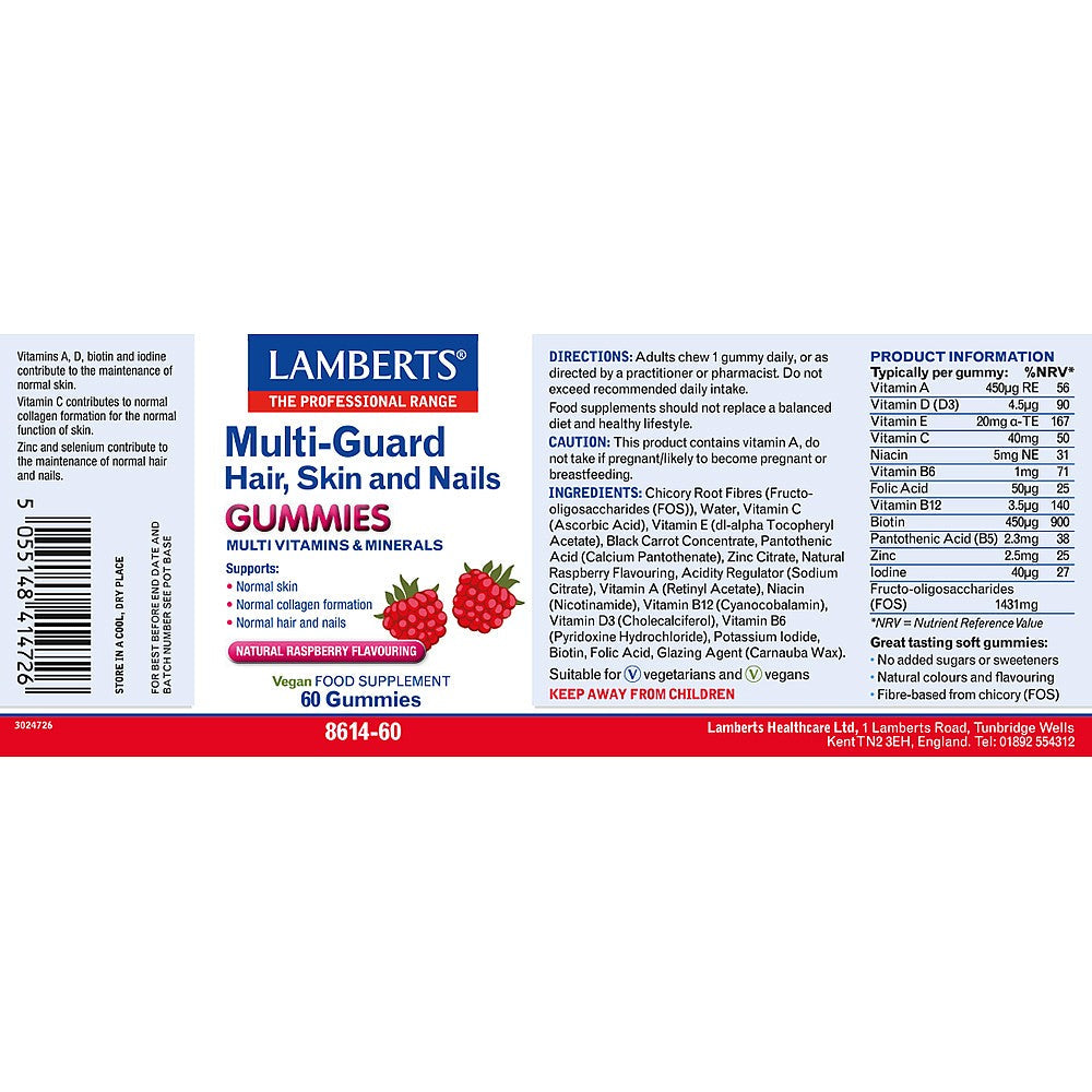 Lamberts Multi-Guard Hair, Skin and Nails Gummies 4