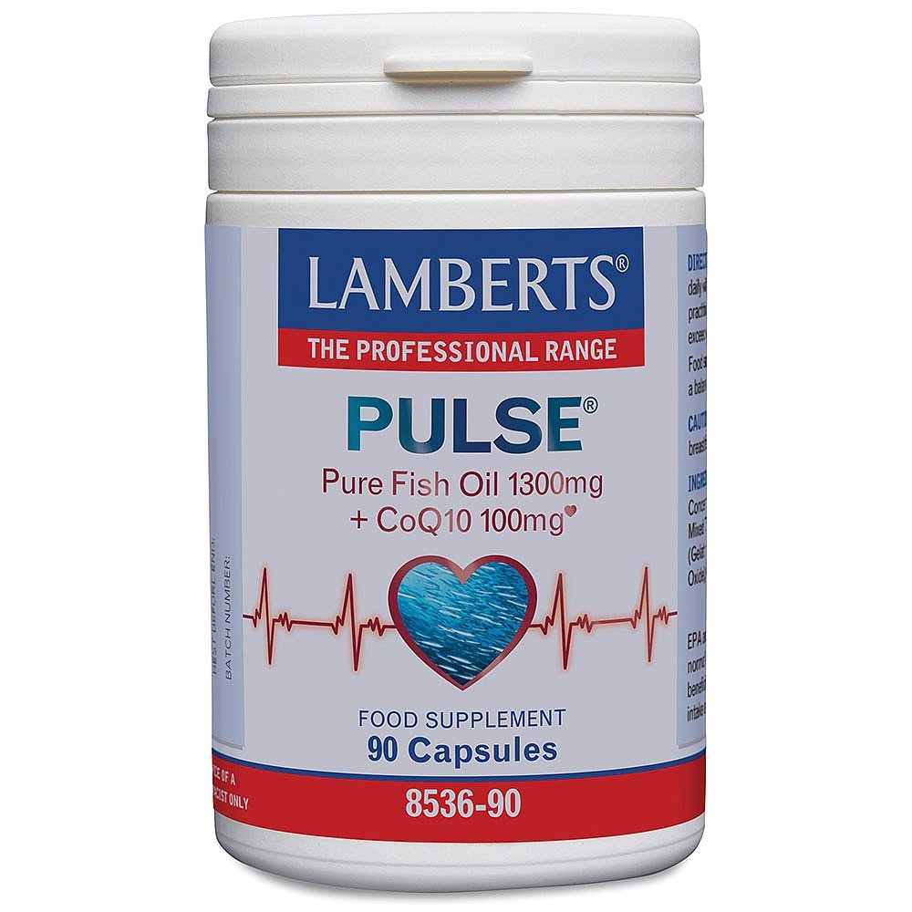 Lamberts Pulse® Pure Fish oil 1300mg + CoQ10 100mg image 0