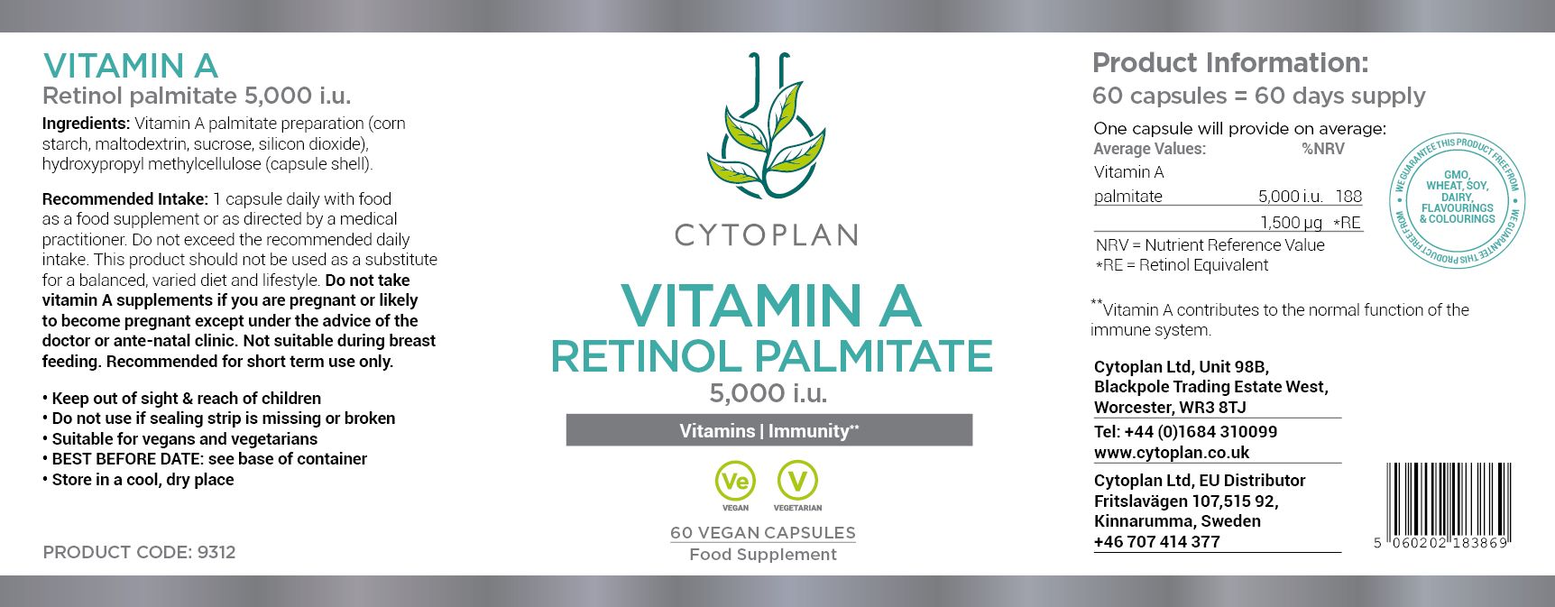 Cytoplan Vitamin A Retinol 3