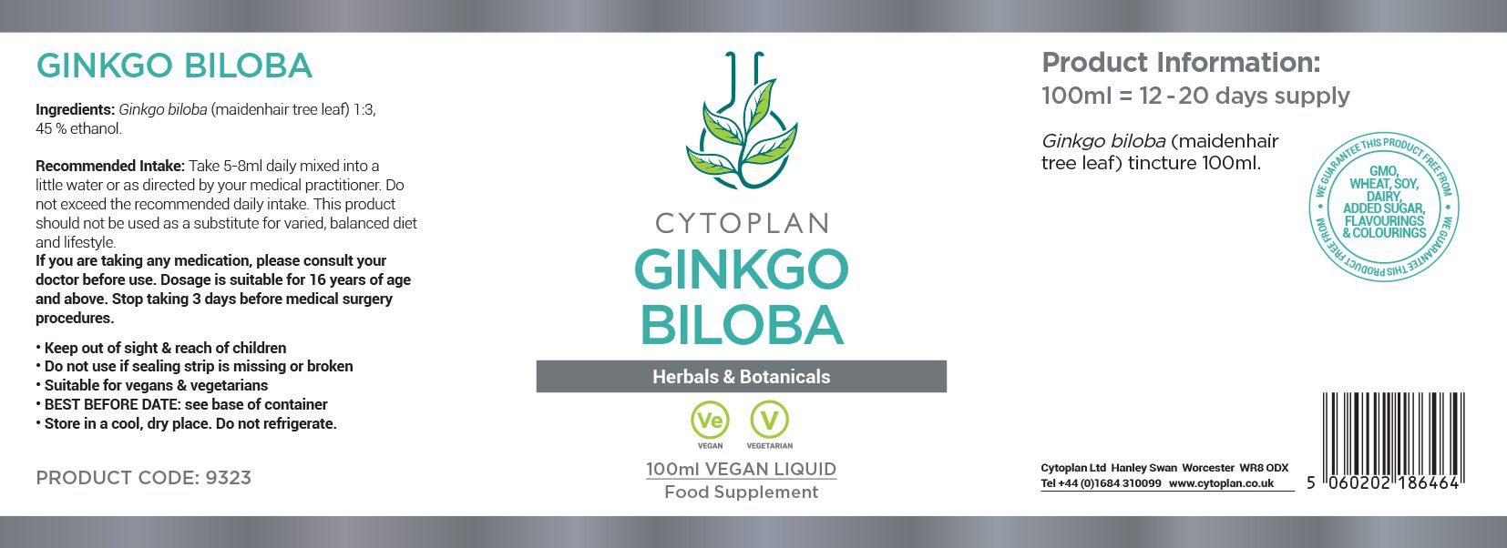 Cytoplan Ginkgo Biloba