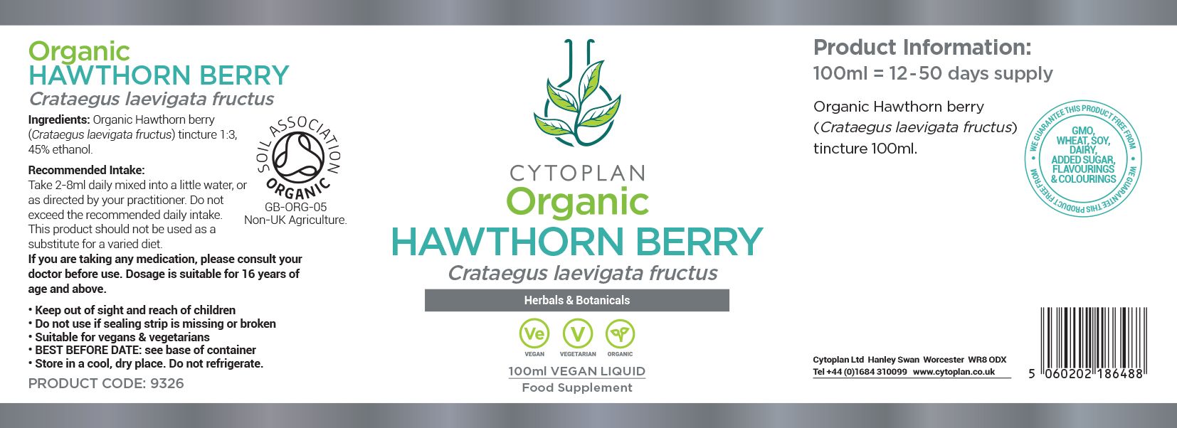 Cytoplan Organic Hawthorn Berry