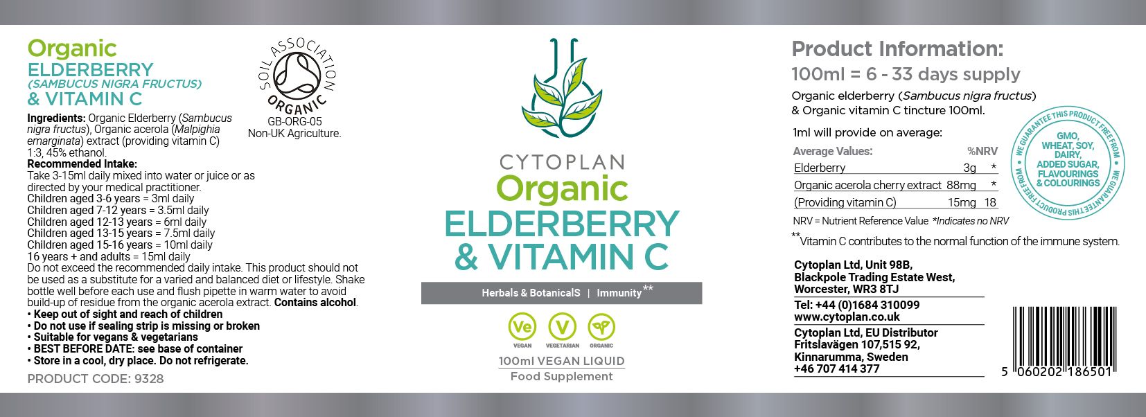 Cytoplan Organic Elderberry & Vitamin C