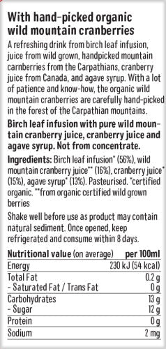 Biotta Wild Mountain Cranberry Juice image 2