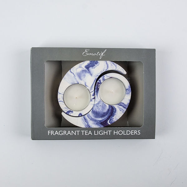 Corin Craft Ying and Yang Black Iris Tea Light Holders 3