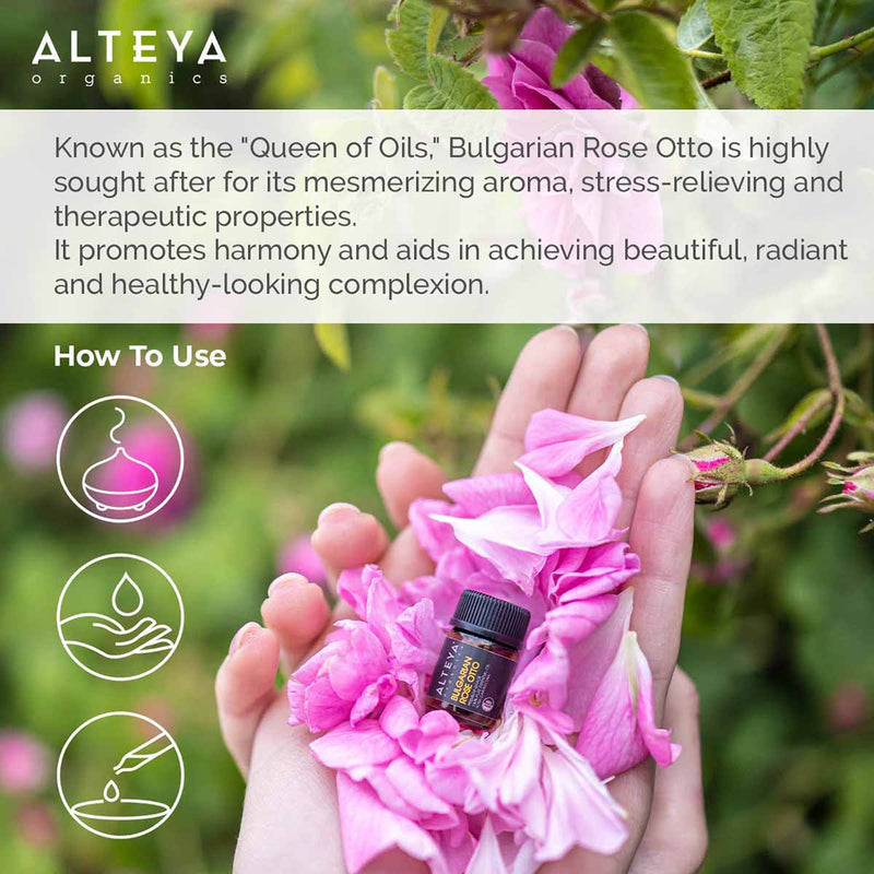 Alteya Organics Bulgarian Rose Essential Oil - Rose Otto - 100% Pure 8