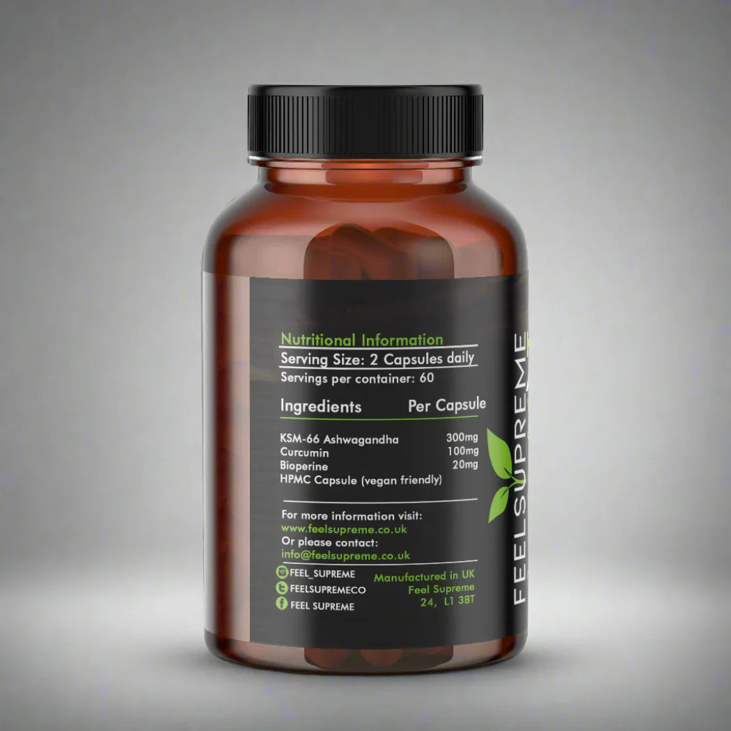 Feel Supreme KSM66 Ashwagandha with Curcumin