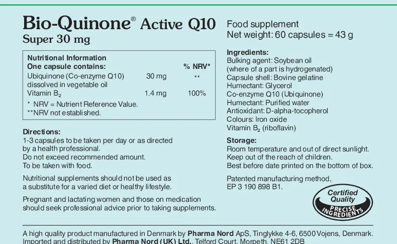 Pharma Nord Bio-Quinone Active Q10 Super 30mg 5