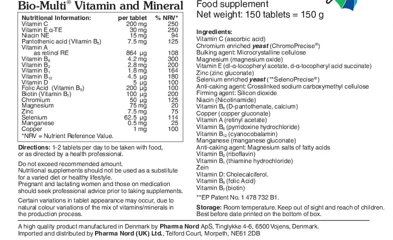 Pharma Nord Bio-Multi Vitamin and Minerals 4