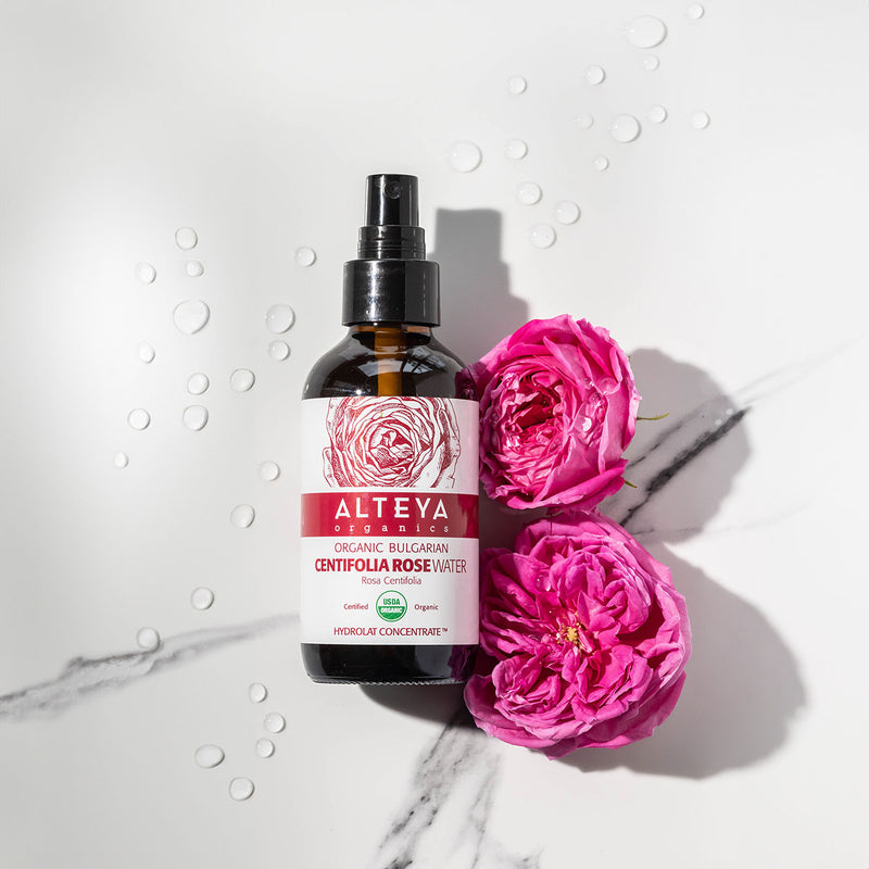 Alteya Organics Organic Bulgarian Centifolia Rose Water 120ml - Amber Glass Spray Bottle 3