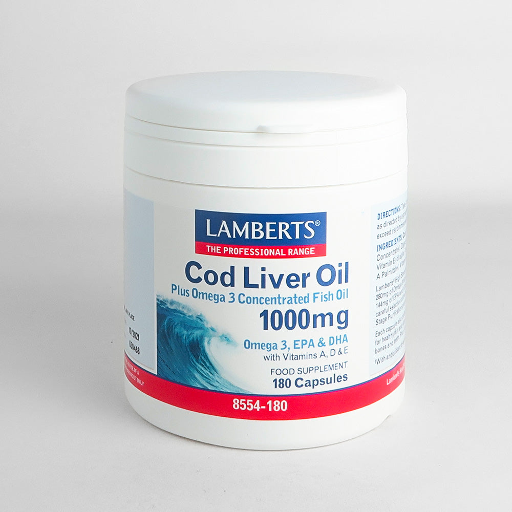 Lamberts Cod Liver Oil 1000mg 180 Capsules