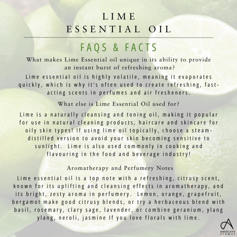 Absolute Aromas Lime Essential Oil(Distilled) 6