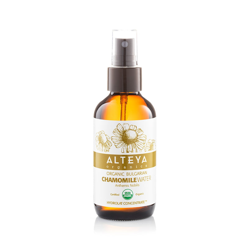 Alteya Organics Organic Bulgarian Chamomile Water 120 ml - Amber Glass Spray Bottle
