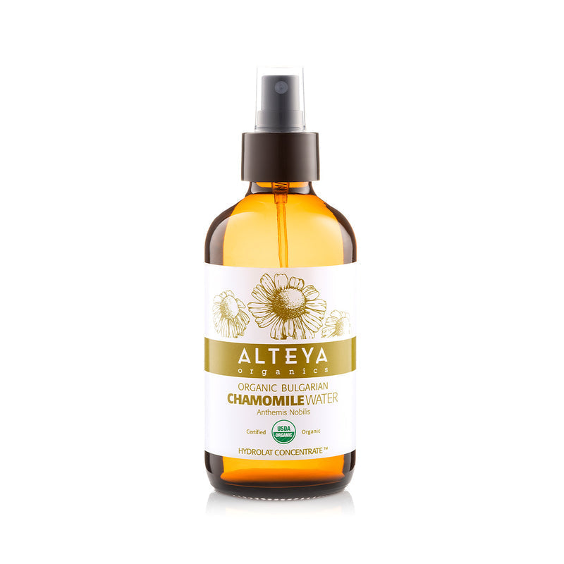 Alteya Organics Organic Bulgarian Chamomile Water 240 ml - Amber Glass Spray Bottle