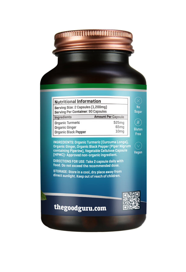 The Good Guru Organic Turmeric + Ginger & Black Pepper 5