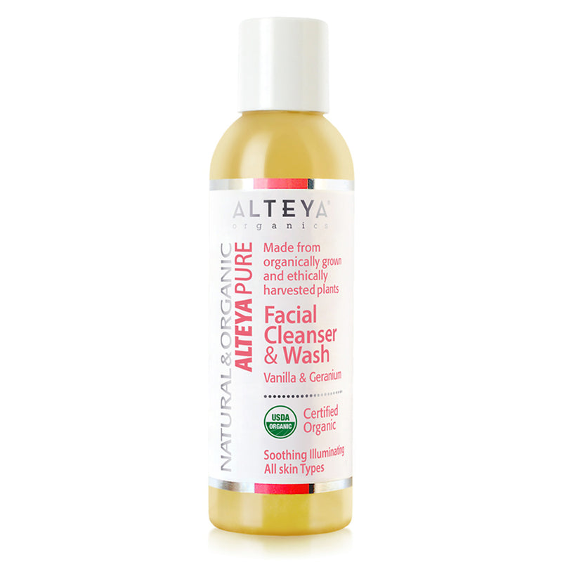 Alteya Organics Organic Facial Cleanser & Wash - Vanilla & Geranium 150ml