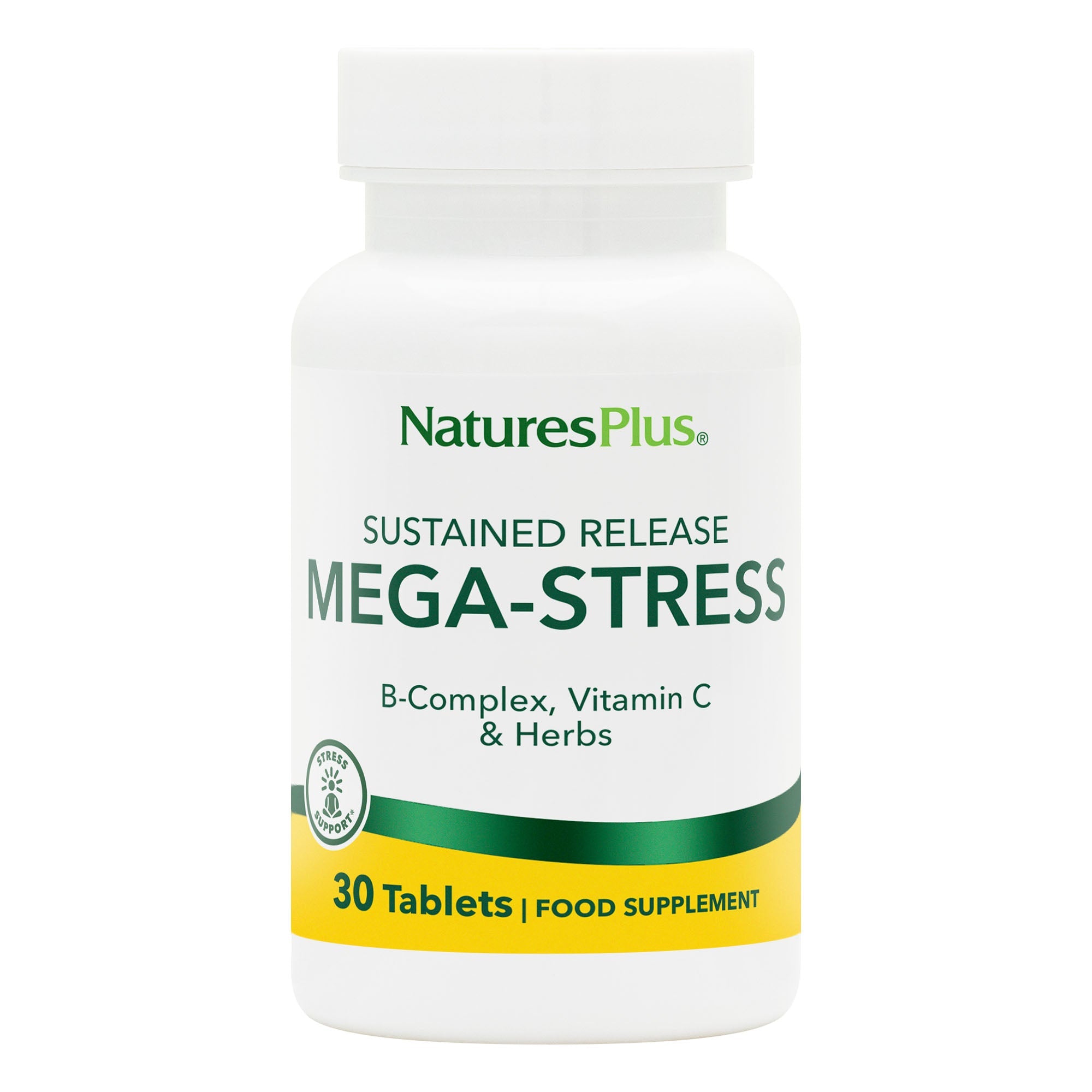NaturesPlus Mega-Stress Complex Sustained Release 30 Tablets