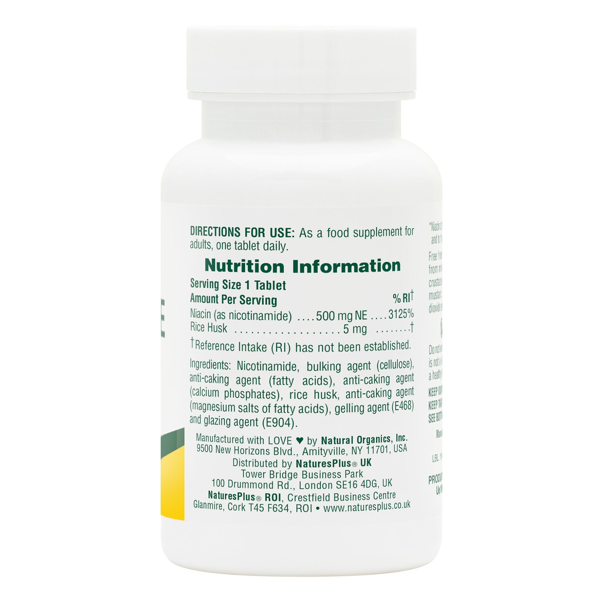 NaturesPlus Nicotinamide 500 mg 90 Tablets (Pack of 2) 3
