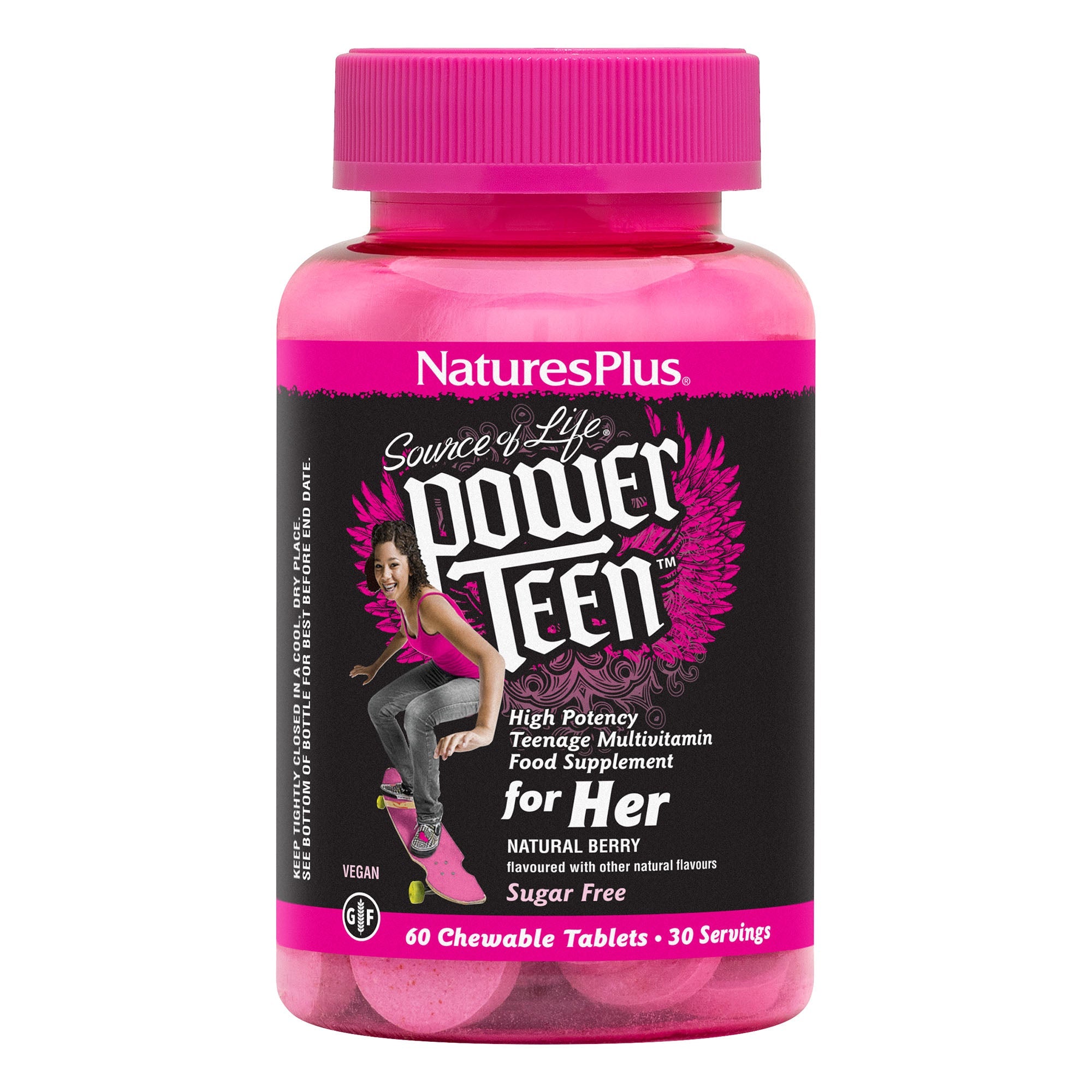 NaturesPlus Source of Life® POWER TEEN® For Her 60 Chewables