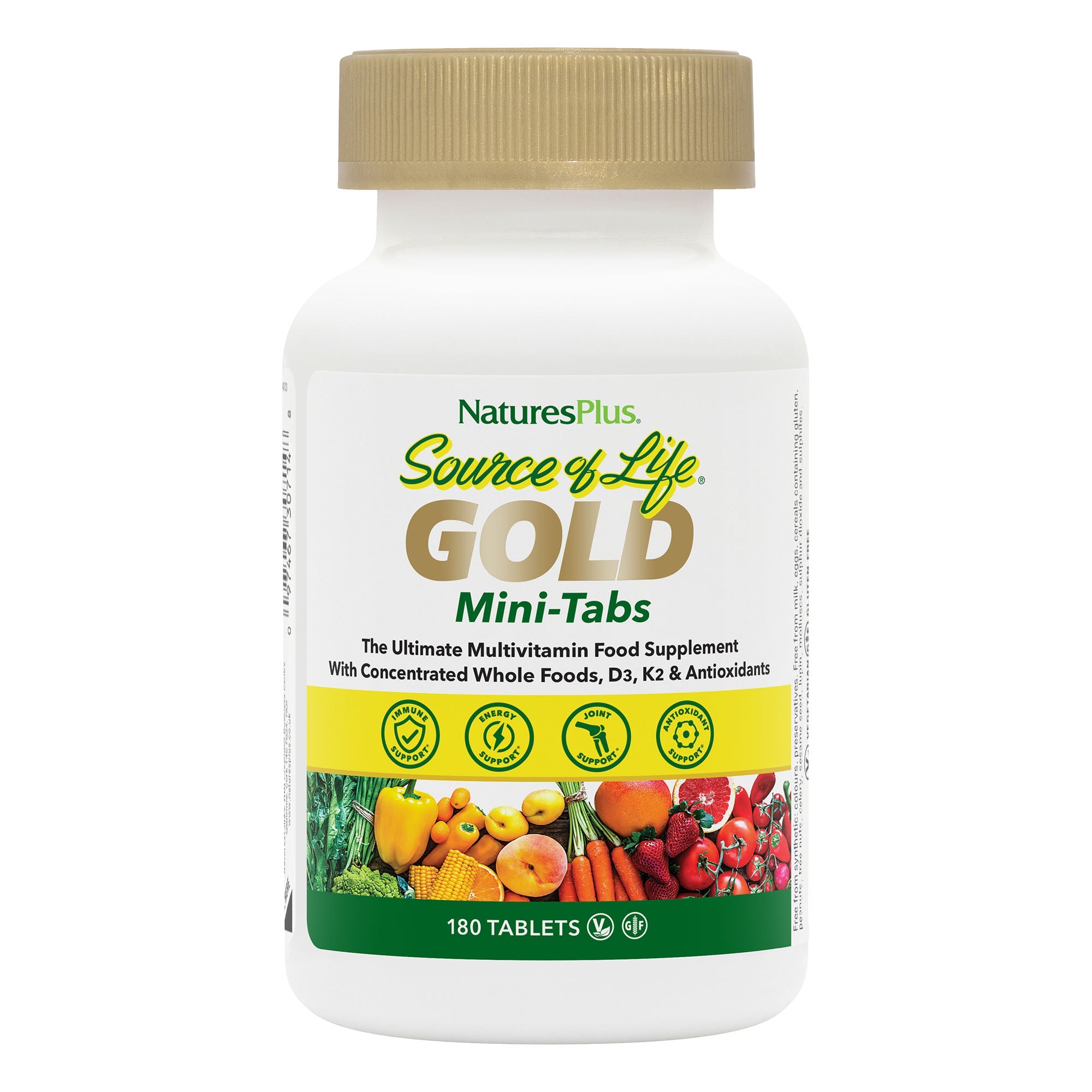 NaturesPlus Source of Life® GOLD Multivitamin Mini-Tabs 180 Tablets