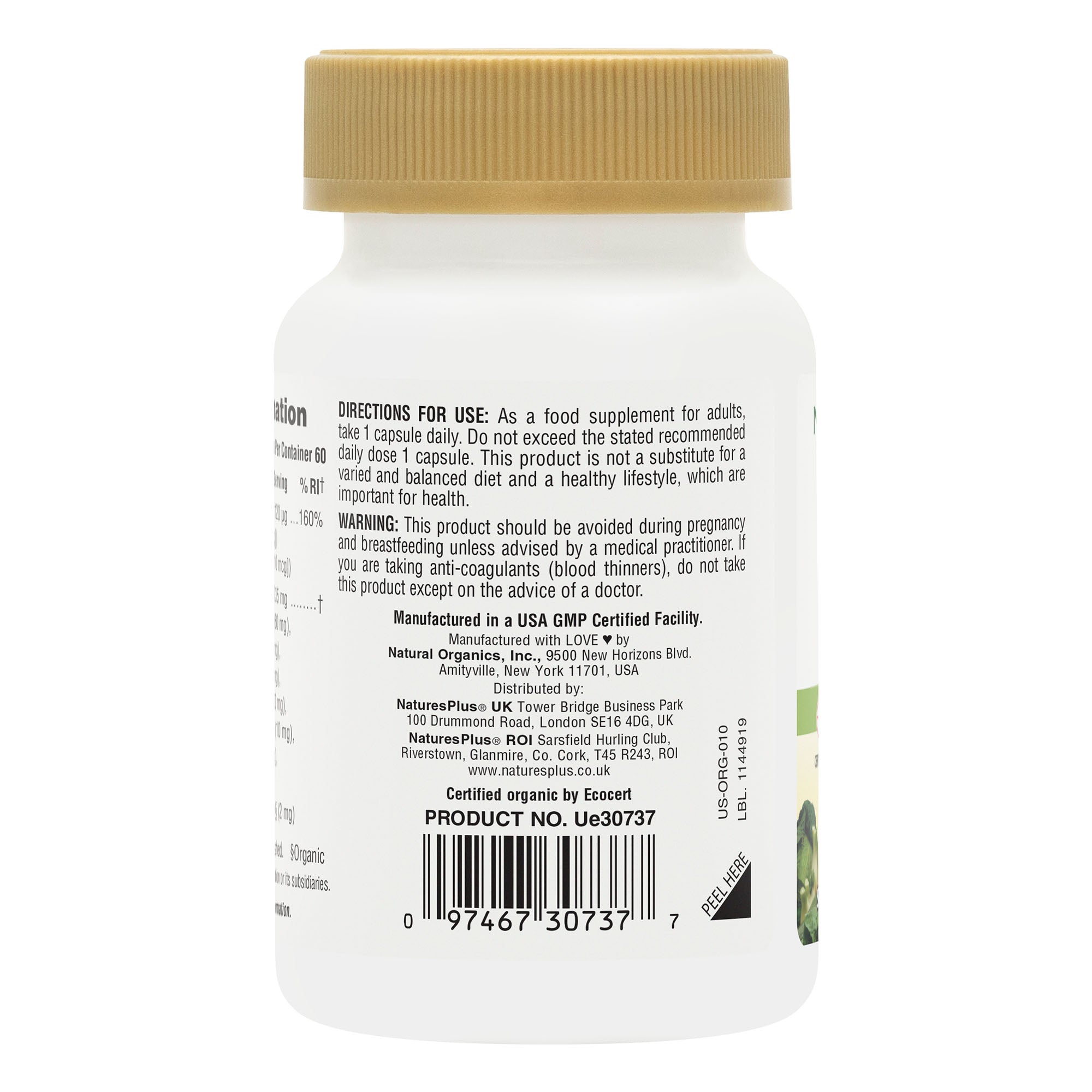 NaturesPlus Source of Life® Garden Vitamin K2 120mcg 60 Capsules 3