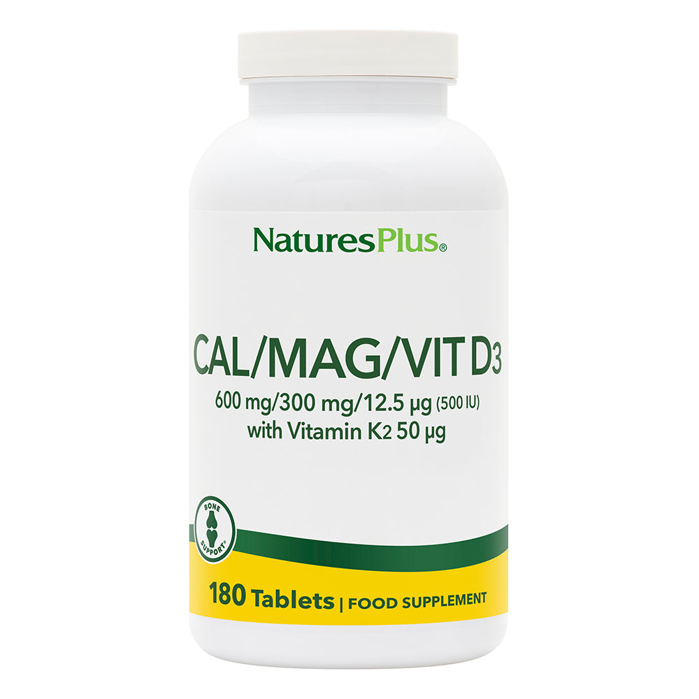 NaturesPlus Calcium/Magnesium/Vitamin D3 with Vitamin K2 Tablets 3