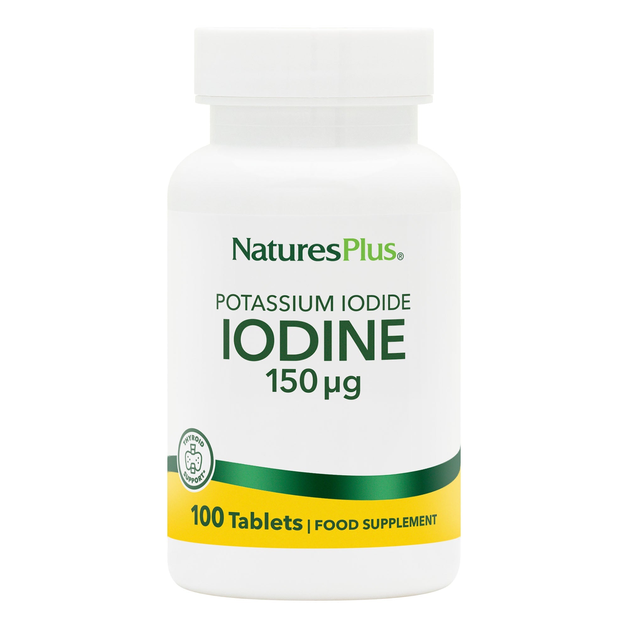 NaturesPlus Potassium Iodide 150μg Iodine 100 Tablets