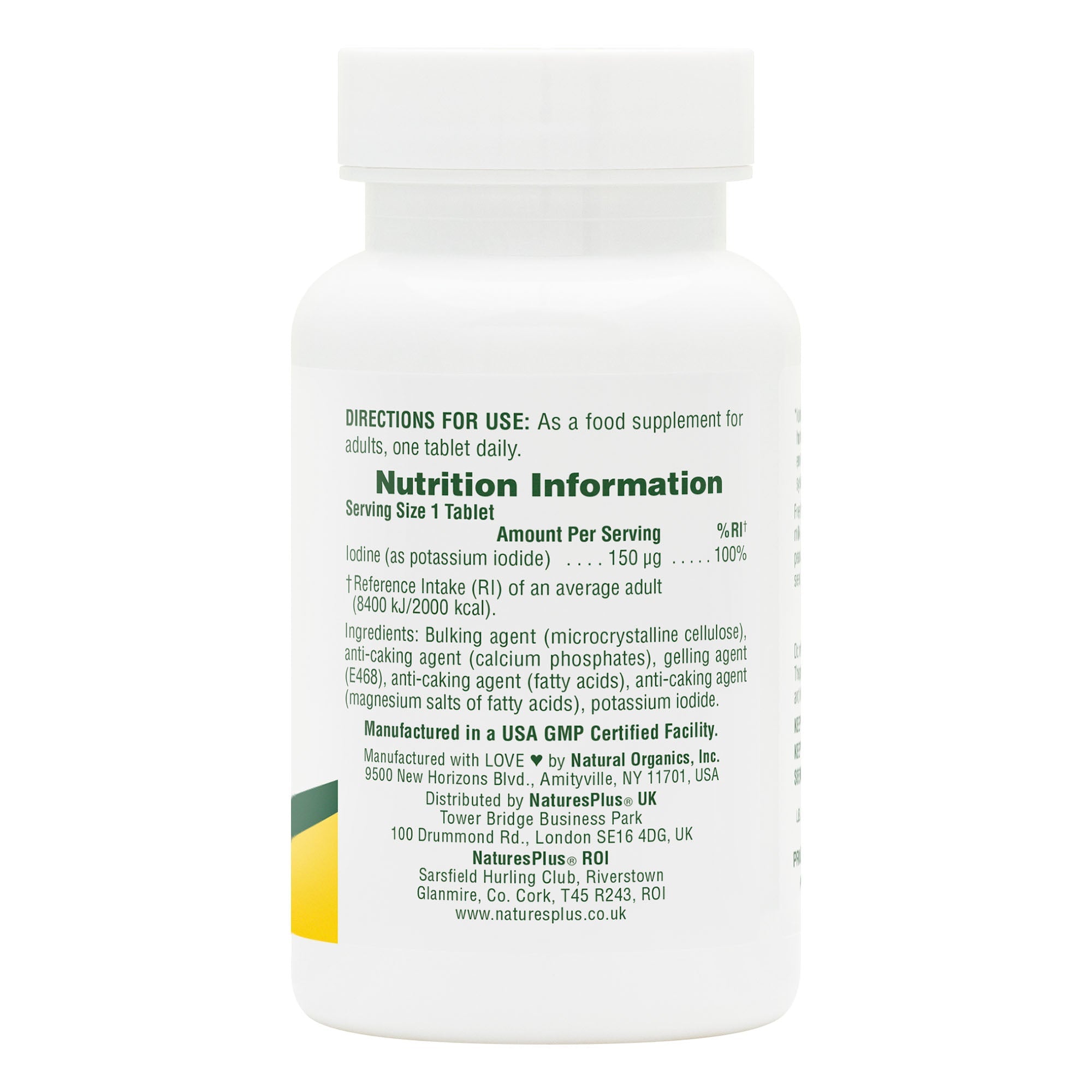 NaturesPlus Potassium Iodide 150μg Iodine 100 Tablets 3