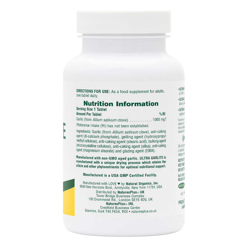 NaturesPlus Ultra Garlite® 1000 mg Sustained Release 90 Tablets 3