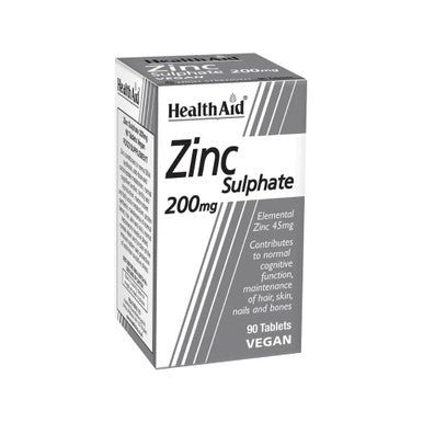 HealthAid Zinc Sulphate 200mg (45mg elemental Zinc)