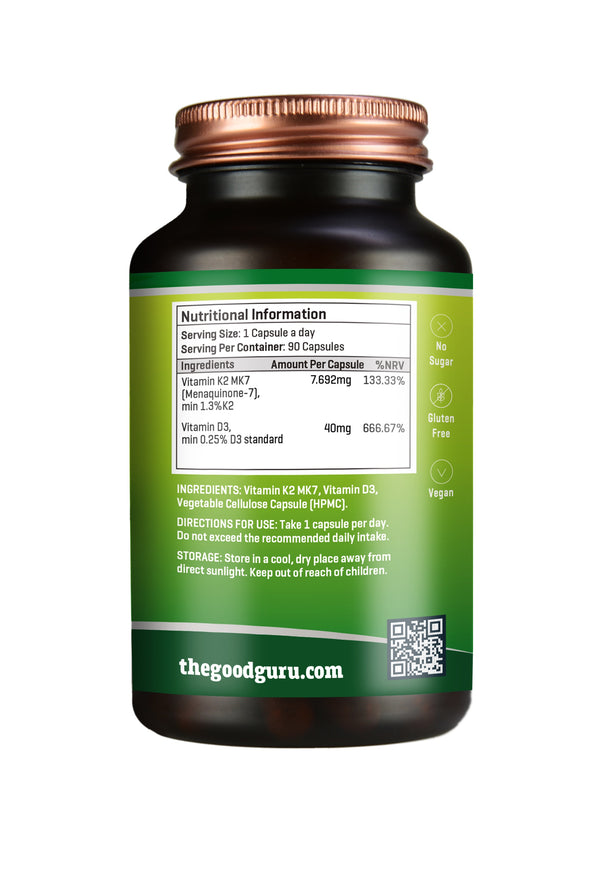 The Good Guru Vegan Vitamin D3+K2