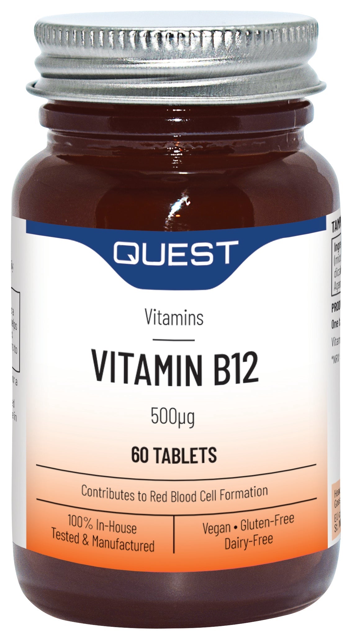 Quest Vitamin B12 500mcg – 60 Tablets