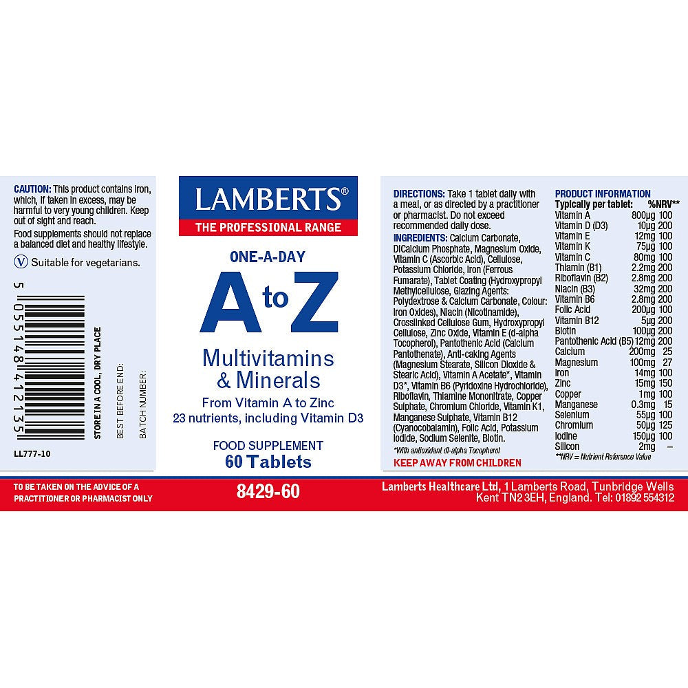 Lamberts A-Z Multi 60 Tablets 3