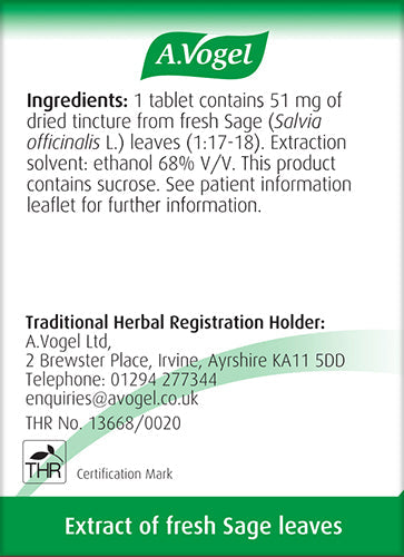 A.Vogel Menoforce Sage Tablets for Menopausal Hot Flushes and Night Sweats, One-a-Day, 30 tablets image 3