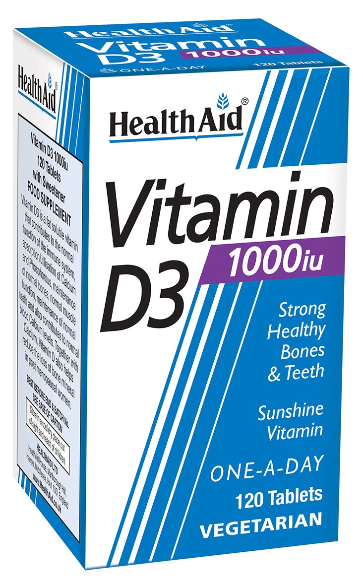 HealthAid Vitamin D3 1000iu Tablets - 120 tablets image