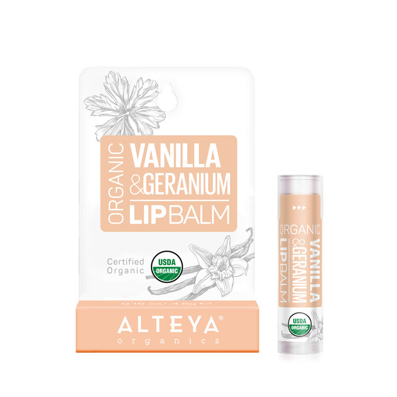 Alteya Organics Organic Lip Balm Vanilla & Geranium
