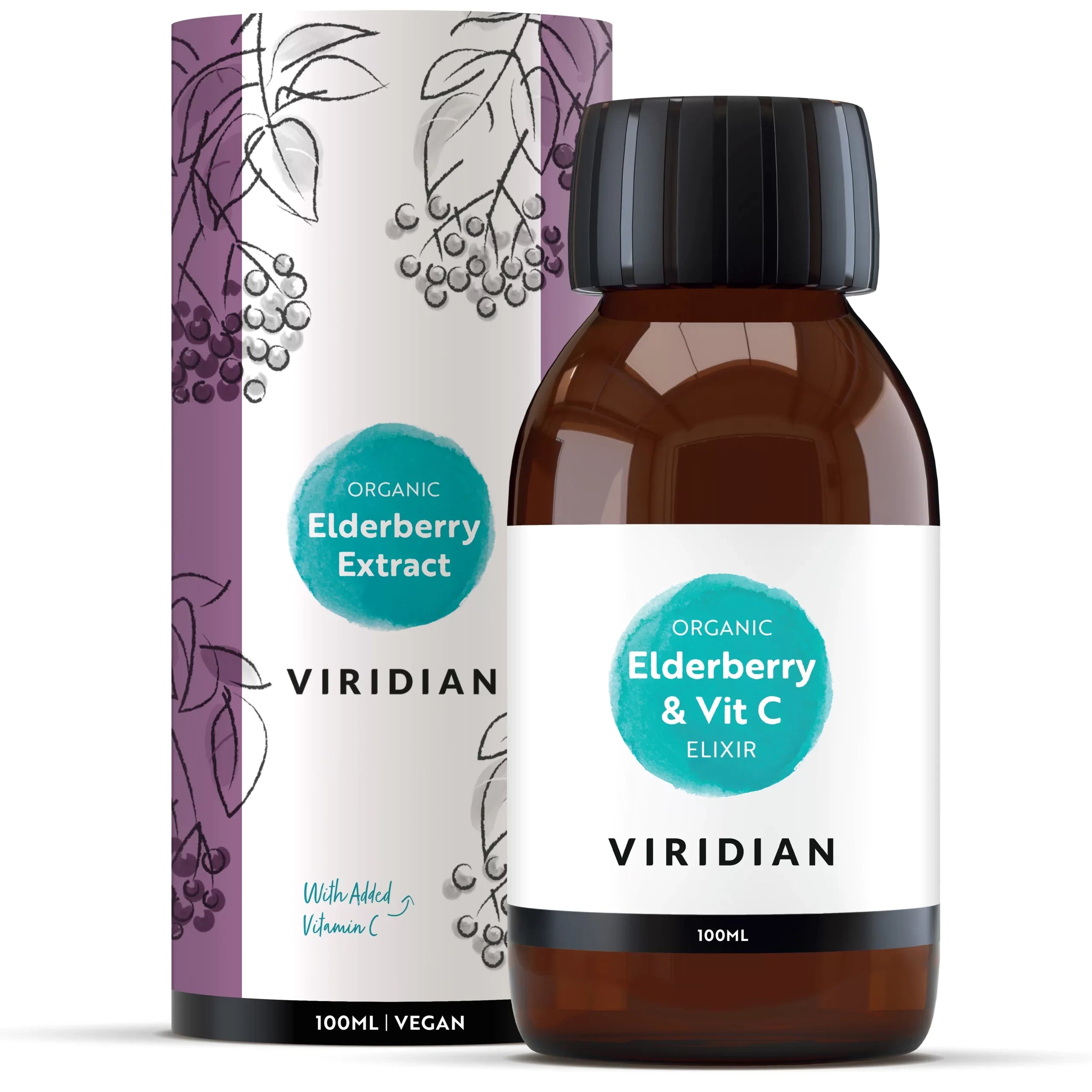 Viridian Organic Elderberry & Vit C Extract 100ml image 0