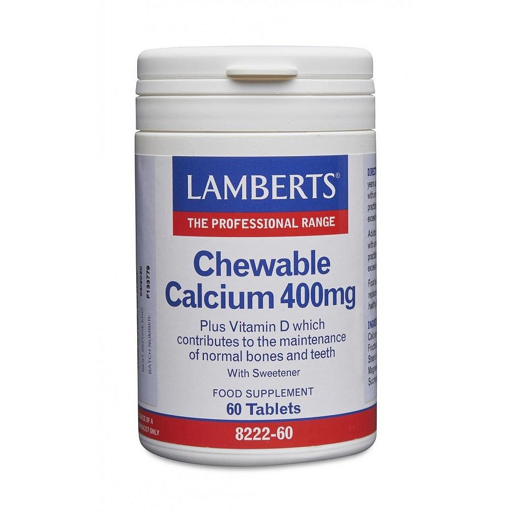Lamberts Chewable Calcium 400mg 60 Tablets image 0