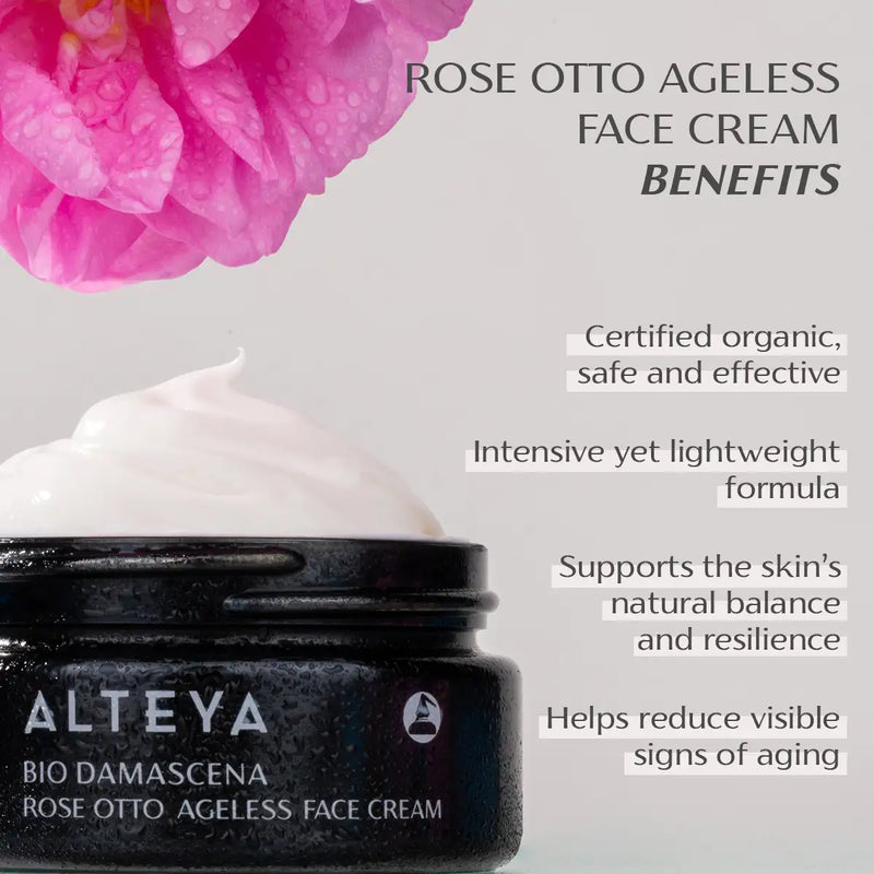 Alteya Organics Bio Damascena Organic Ageless Rose Otto Face Cream 3
